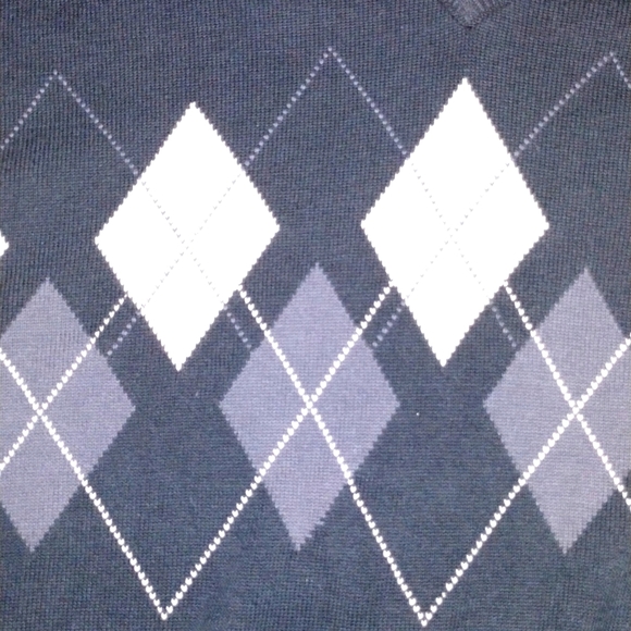 Men's PGA Tour XXL Argile V Neck Long Sleeve Sweater Black Gray Cream - Picture 3 of 8